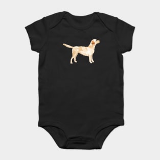 Yellow Lab Silhouette Watercolor Baby Bodysuit